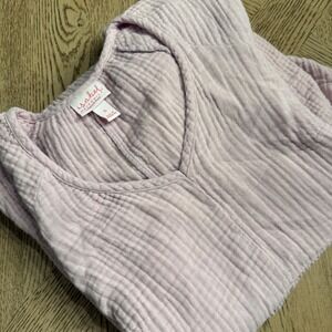 Isabel Maternity Ingrid & Isabel Lavender Purple Gauze Tiered Midi Dress Small